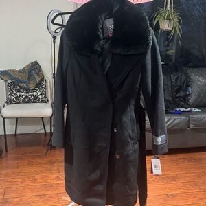 Vincent camuto Peacoat with fur collar
